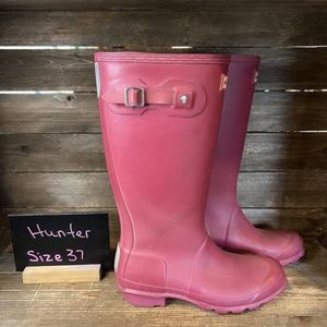 Childrens‎ Kids Hunter Original Maroon Waterproof Rain Boots Size 5 Y GUC